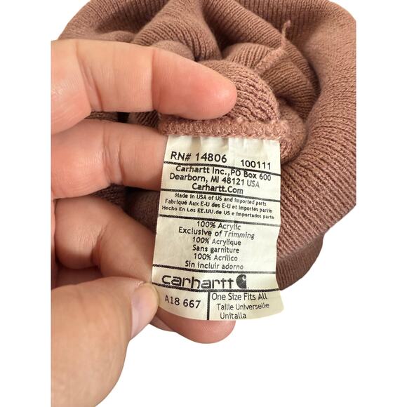 Carhartt Maeve pink beanie hat - Picture 5 of 5